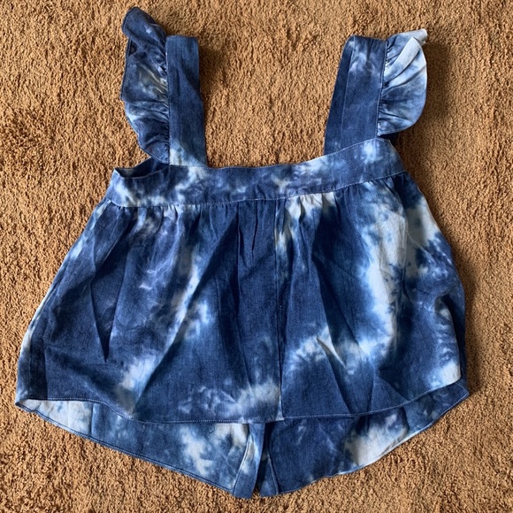 Line & Dot Perry Tie Dye Top In Blue Size XS - Picture 6 of 6